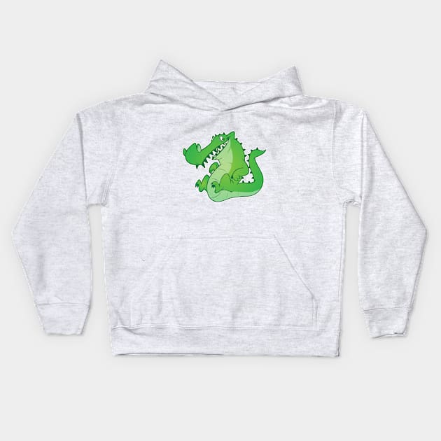 Crocodile Bounce Kids Hoodie by GorillaDigital